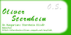 oliver sternheim business card